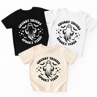 Chubby Thighs Spooky Vibes Funny Retro Baby Shirt, Baby Bodysuit, Halloween Toddler Sweatshirt - Cute Chunky Baby Fall Outfit