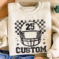 Custom Checkered Football Sweatshirt
