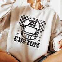 Custom Checkered Football Sweatshirt
