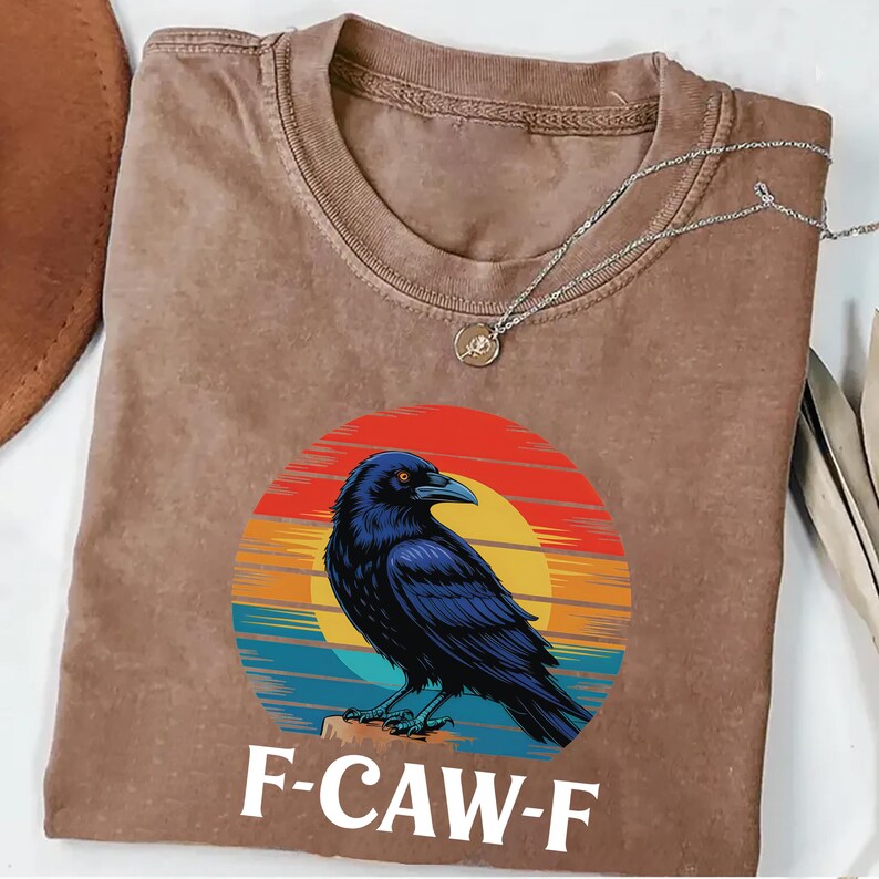 Retro F-Caw-F Crow Short Sleeve T-Shirt