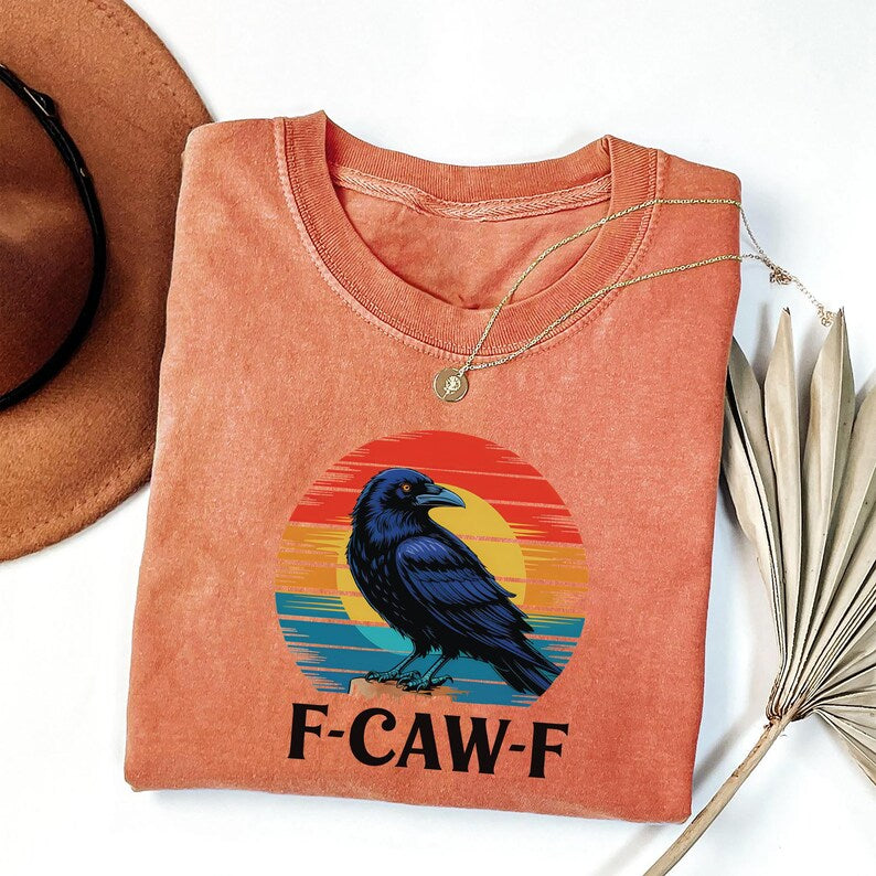 Retro F-Caw-F Crow Short Sleeve T-Shirt