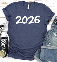 Happy New Year T-Shirt For Men, New Years Eve Party Women V Neck Shirt, 2026 Happy New Year Shirt For Kids, Unisex 2026 New Years Eve Shirt