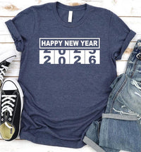Happy New Year T-Shirt For Men, New Years Eve Party Women V Neck Shirt, 2026 Happy New Year Shirt For Kids, Unisex 2026 New Years Eve Shirt