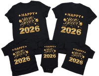 Happy New Year T-Shirt For Men, New Years Eve Party Women V Neck Shirt, 2026 Happy New Year Shirt For Kids, Unisex 2026 New Years Eve Shirt
