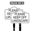 2 Pack Please Keep Off Landscape Yard Sign with 16