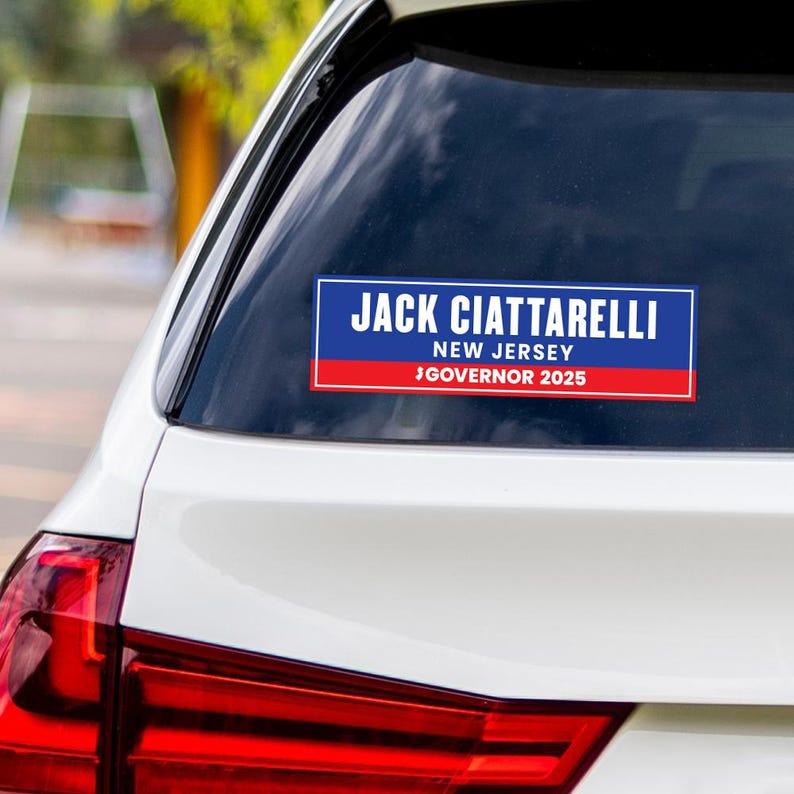 Jack Ciattarelli For New Jersey Governor 2025 Vinyl Sticker, Vote Jack Ciattarelli Decal, Governor Elections 2025 Bumper Sticker