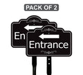 2 Pack Entrance Yard Sign with Arrow and 16