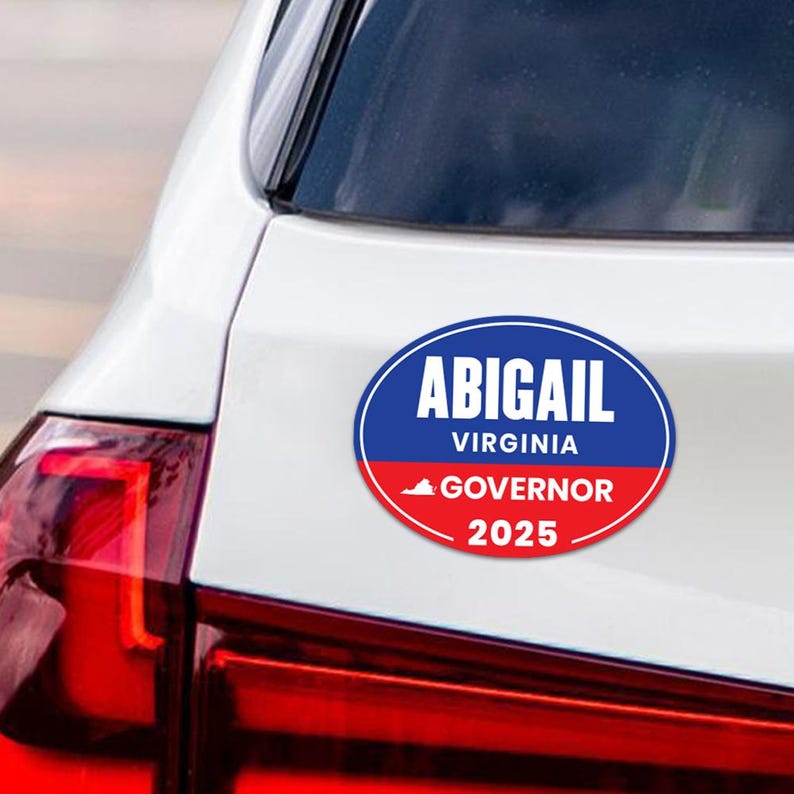 Abigail Spanberger For Virginia Governor 2025 Car Magnet - Vote Abigail Spanberger Vehicle Magnet, Governor Elections Magnet