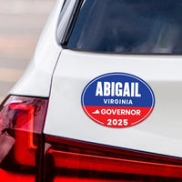 Abigail Spanberger For Virginia Governor 2025 Car Magnet - Vote Abigail Spanberger Vehicle Magnet, Governor Elections Magnet