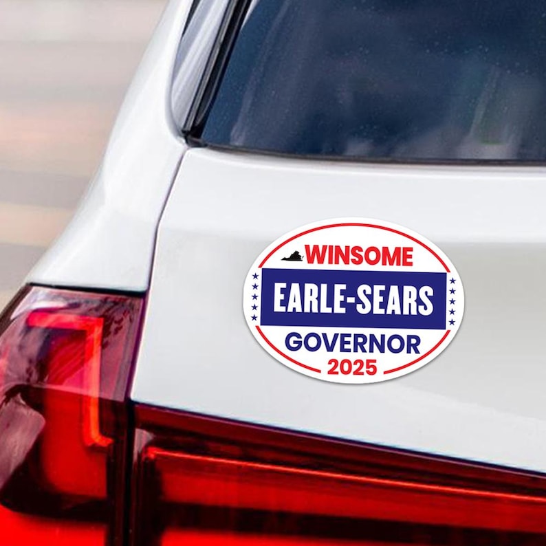 Winsome Earle-Sears For Virginia Governor 2025 Car Magnet - Vote Winsome Earle-Sears Vehicle Magnet, Governor Elections Magnet