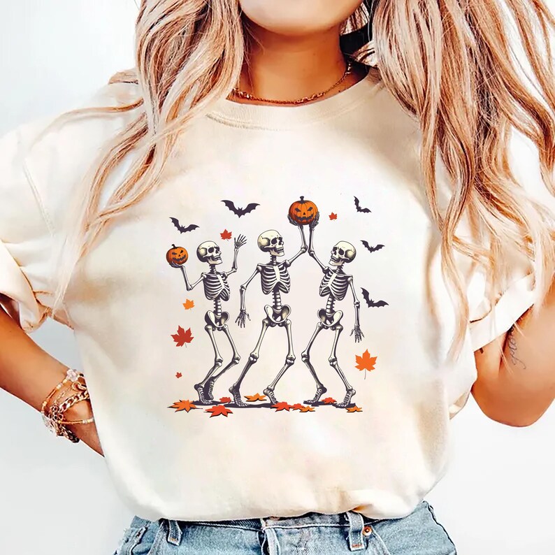 Dancing Skeleton Bow Short Sleeve T-Shirt