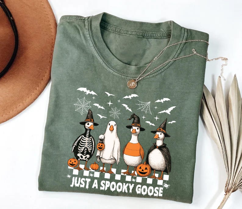 Spooky Goose Short Sleeve T-Shirt