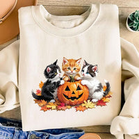 Vintage 90s Cat Halloween Sweatshirt