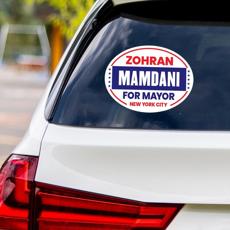 Zohran Mamdani 2025 Bumper Sticker, NYC Mayor Election, Political Campaign Vinyl Decal, Vote Mamdani, NYC Election Car Sticker