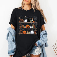 Halloween Book Shelf Short Sleeve T-Shirt
