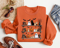Halloween Book Shelf Sweatshirt