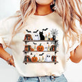 Halloween Book Shelf Short Sleeve T-Shirt