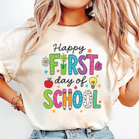 Happy First Day of School Short Sleeve T-Shirt