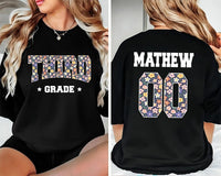 Custom Third Grade Team Shirt Short Sleeve T-Shirt, Two-Sided