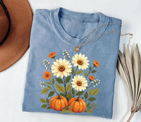 Boho Fall Floral Short Sleeve T-Shirt