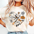 Halloween Doodles Heart Short Sleeve T-Shirt