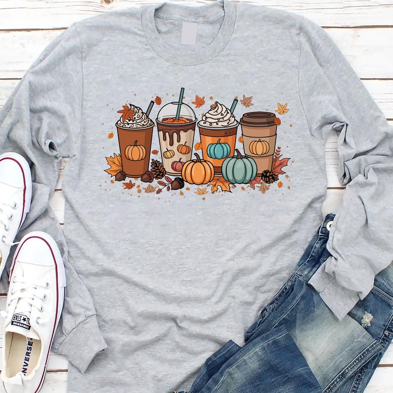Fall Coffee Long Sleeve Shirt