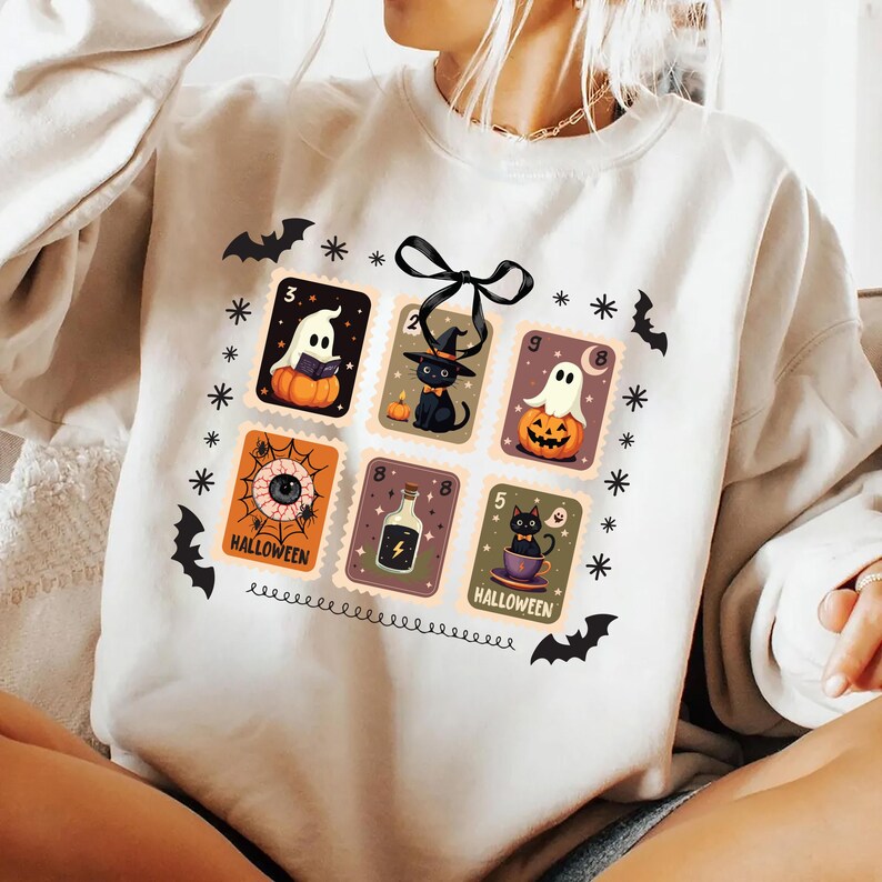 Retro Halloween Stamps Sweatshirt