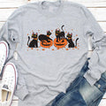 Halloween Black Cat Long Sleeve Shirt