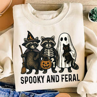 Spooky and Feral Raccoon Sweatshirt