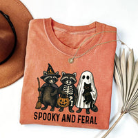 Spooky and Feral Raccoon Short Sleeve T-Shirt