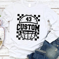 Custom Checkered Football Long Sleeve Shirt