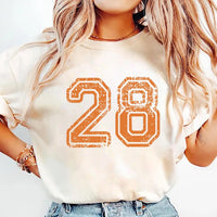 Custom Football Number Short Sleeve T-Shirt