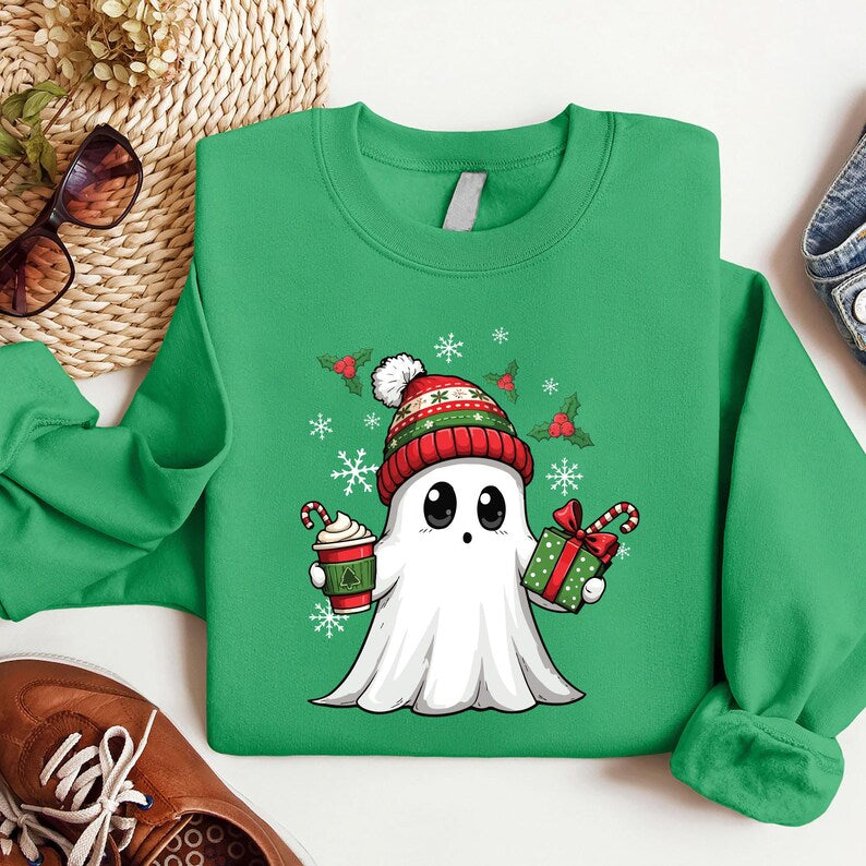 Ghost Santa Christmas Sweatshirt