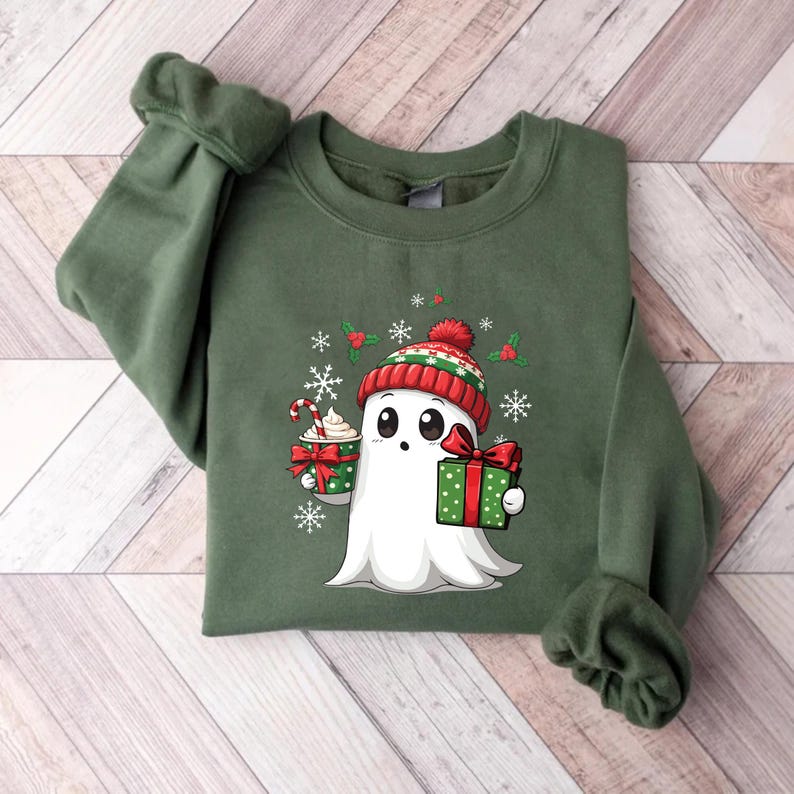 Ghost Santa Christmas Sweatshirt