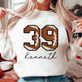 Custom Football Number Sweatshirt