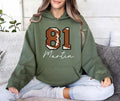 Custom Football Number Hoodie