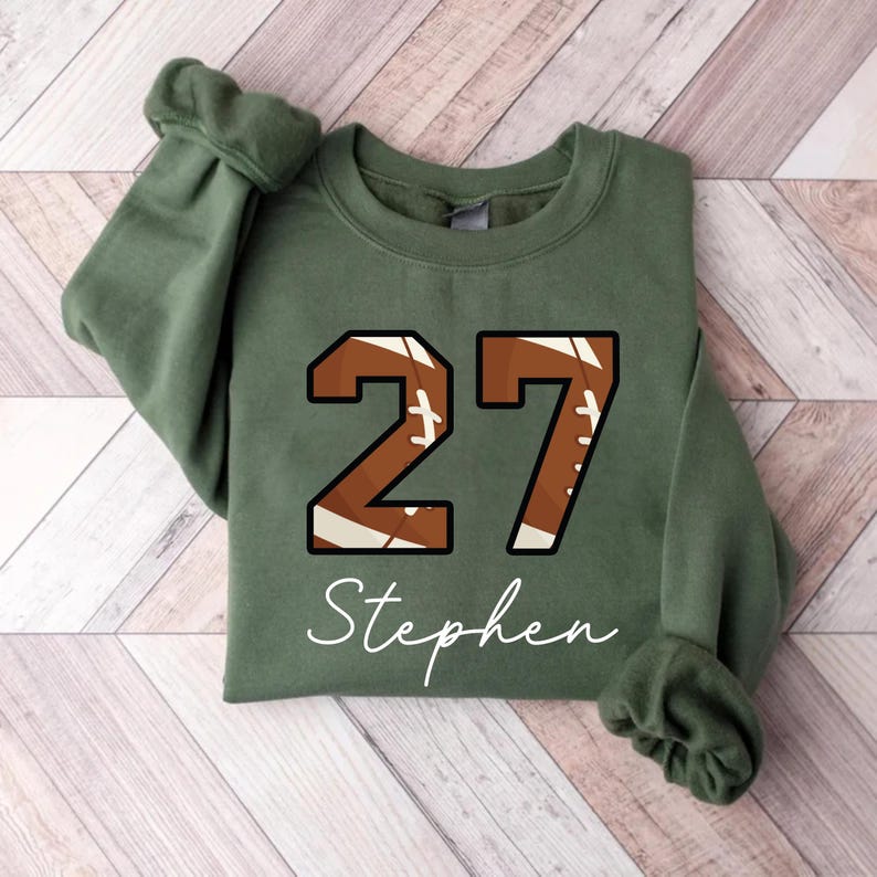 Custom Football Number Sweatshirt