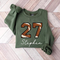 Custom Football Number Sweatshirt