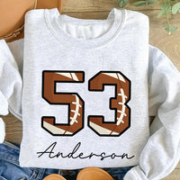 Custom Football Number Sweatshirt