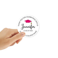 Personalized Graduation 2026 Stickers, Custom Class of 2026 Stickers, 2026 Graduation Labels, Round Graduation Party Favors, Gift Sticker