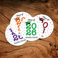 Personalized Graduation 2026 Stickers, Custom Class of 2026 Stickers, 2026 Graduation Labels, Round Graduation Party Favors, Gift Sticker