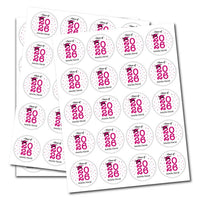 Personalized Graduation 2026 Stickers, Custom Class of 2026 Stickers, 2026 Graduation Labels, Round Graduation Party Favors, Gift Sticker