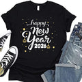 Happy New Year T-Shirt For Men, New Years Eve Party Women V Neck Shirt, 2026 Happy New Year Shirt For Kids, Unisex 2026 New Years Eve Shirt