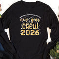 2026 New Year Crew Long Sleeve T-Shirt, New Year's Eve Party Unisex Long Sleeve Shirt, Happy New Year Shirt For Kids, 2026 New Year Shirt