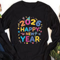 Happy New Year 2026 Long Sleeve T-Shirt, New Years Eve Party Unisex Long Sleeve Shirt, Hello 2026 Shirt For Kids, 2026 Happy New Years Shirt