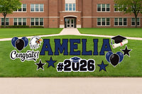 Personalized Graduation Yard Sign Letters 17", Custom Graduation Yard Cutouts Congratulations Grad 2026 Yard Décor With Metal Stakes