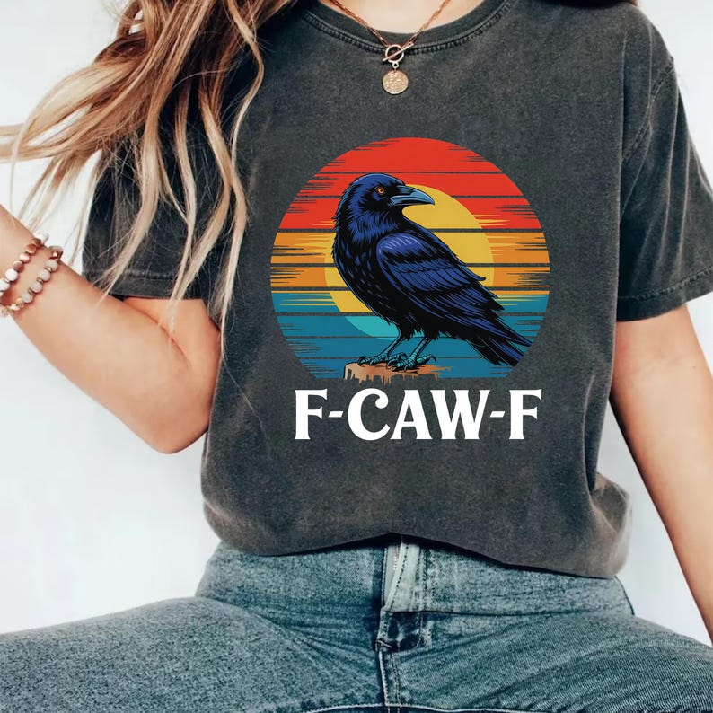 Retro F-Caw-F Crow Short Sleeve T-Shirt
