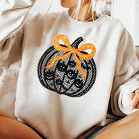Black Lace Pumpkin Sweatshirt