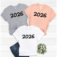 Happy New Year T-Shirt For Men, New Years Eve Party Women V Neck Shirt, 2026 Happy New Year Shirt For Kids, Unisex 2026 New Years Eve Shirt