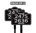 2 Pack Custom House Number Yard Sign with Arrows, Multiple Address Directional Sign with 16